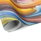 Abstrakter Regenbogenwirbel Geschenkpapier (Rolleneckpunkt)