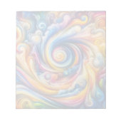 Abstrakter Regenbogenwirbel Notizblock (Vorderseite)