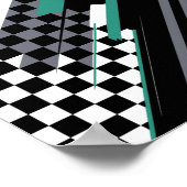 Abstrakter Rennsport-Hintergrund mit diagonalen St Poster (Ecke)