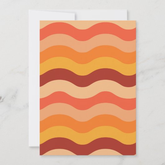 Abstrakter Retro-70er, großartig funky personalisi Dankeskarte (Vorderseite)