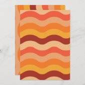 Abstrakter Retro-70er, großartig funky personalisi Dankeskarte (Vorne/Hinten)