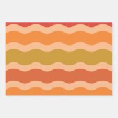 Abstrakter Retro-70er mit frischen Wellen Geschenkpapier Set (Vorderseite 2)