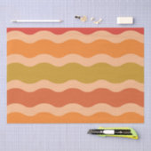 Abstrakter Retro-70er mit frischen Wellen Seidenpapier (Handwerk)