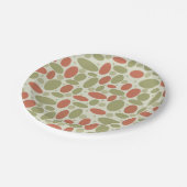 Abstrakter Retro-brauner, beigefarbener Kies Pappteller (Schrägansicht)