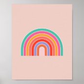 Abstrakter Retro-farbiger Regenbogen Poster (Vorne)