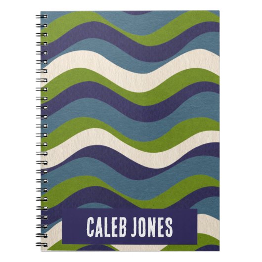 Abstrakter Retro-Flow, Schreibjournal, Notizblock (Vorderseite)