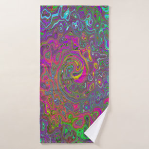 Abstrakter Retro-Flüssig-Swirl, schlaff Badehandtuch