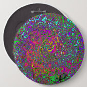 Abstrakter Retro-Flüssig-Swirl, schlaff Button (Vorne & Hinten)