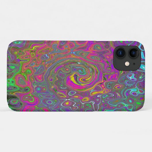 Abstrakter Retro-Flüssig-Swirl, schlaff Case-Mate iPhone Hülle (Rückseite (Horizontal))