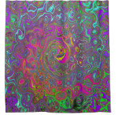 Abstrakter Retro-Flüssig-Swirl, schlaff Duschvorhang (Vorderseite)