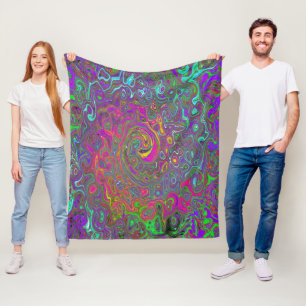 Abstrakter Retro-Flüssig-Swirl, schlaff Fleecedecke