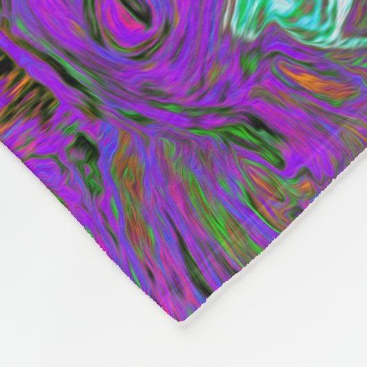 Abstrakter Retro-Flüssig-Swirl, schlaff Fleecedecke (Ecke)