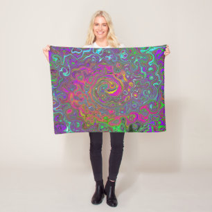 Abstrakter Retro-Flüssig-Swirl, schlaff Fleecedecke