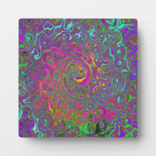 Abstrakter Retro-Flüssig-Swirl, schlaff Fotoplatte