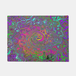 Abstrakter Retro-Flüssig-Swirl, schlaff Fußmatte