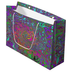 Abstrakter Retro-Flüssig-Swirl, schlaff Große Geschenktüte