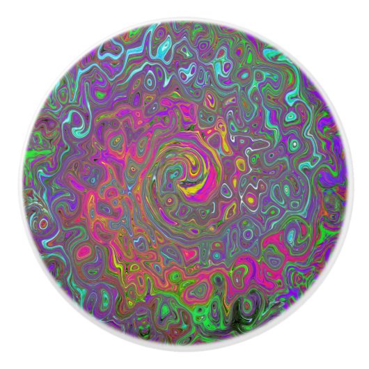 Abstrakter Retro-Flüssig-Swirl, schlaff Keramikknauf (Vorderseite)