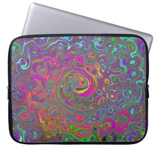 Abstrakter Retro-Flüssig-Swirl, schlaff Laptopschutzhülle