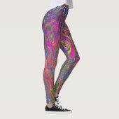 Abstrakter Retro-Flüssig-Swirl, schlaff Leggings (Rechts)