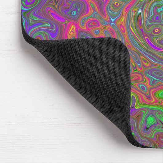 Abstrakter Retro-Flüssig-Swirl, schlaff Mousepad (Ecke)