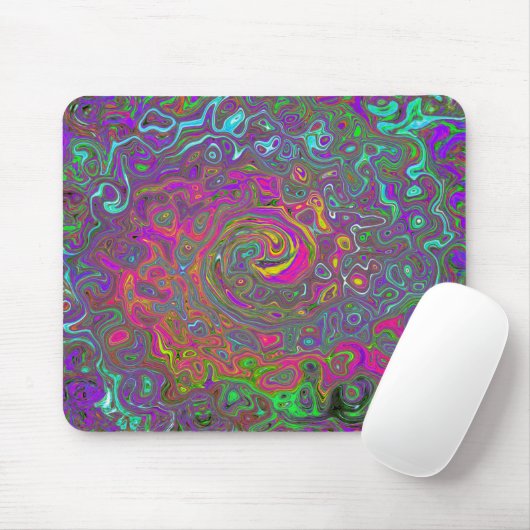 Abstrakter Retro-Flüssig-Swirl, schlaff Mousepad (Mit Mouse)
