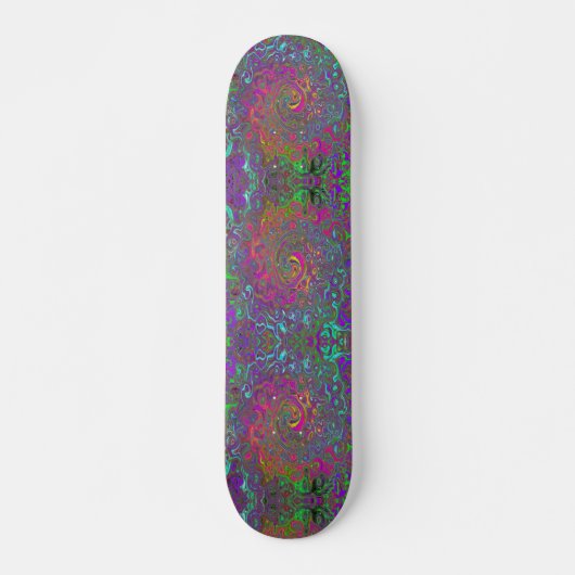 Abstrakter Retro-Flüssig-Swirl, schlaff Skateboard (Vorne)
