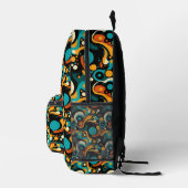 Abstrakter Retro-Funk Bedruckter Rucksack (Rechts)