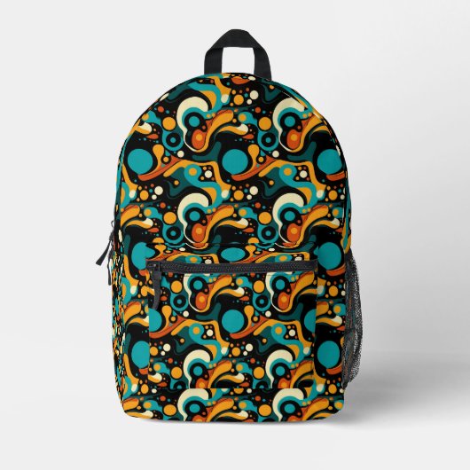 Abstrakter Retro-Funk Bedruckter Rucksack (Vorderseite)