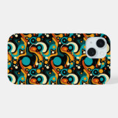Abstrakter Retro-Funk iPhone 15 Hülle (Rückseite (Horizontal))