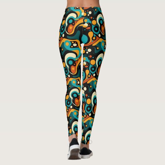 Abstrakter Retro-Funk Leggings (Rückseite)