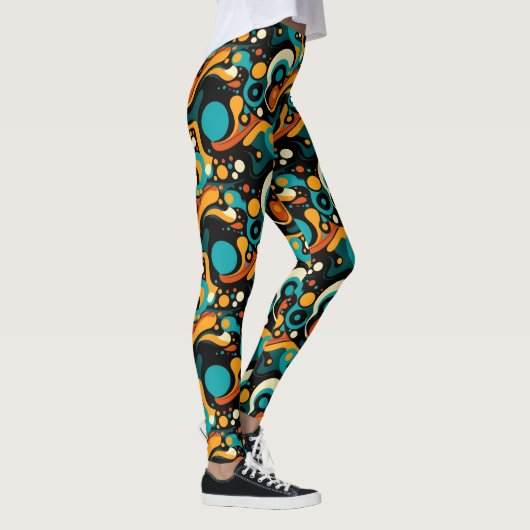 Abstrakter Retro-Funk Leggings (Rechts)