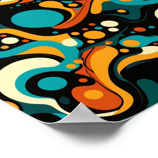 Abstrakter Retro-Funk Poster (Ecke)