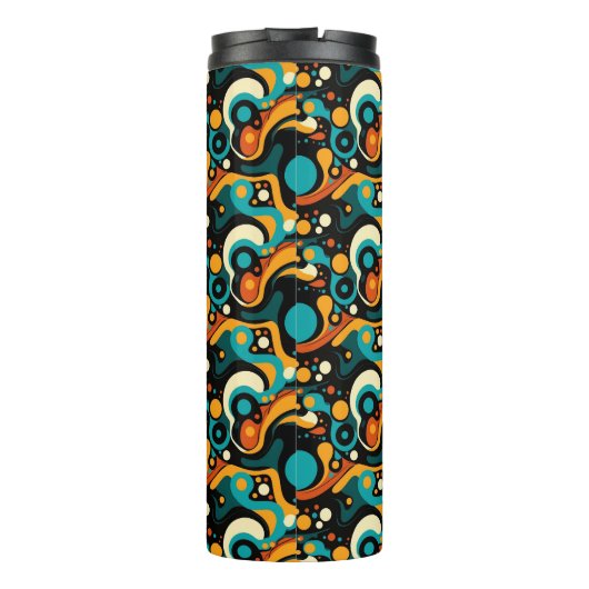 Abstrakter Retro-Funk Thermosbecher (Rückseite)