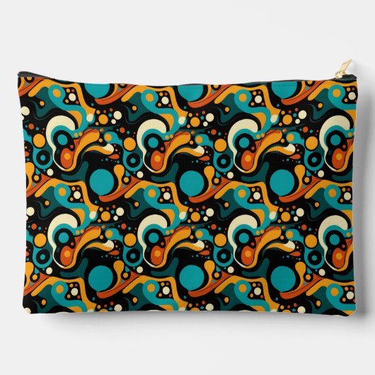Abstrakter Retro-Funk Zubehörtasche (Rückseite)