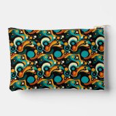 Abstrakter Retro-Funk Zubehörtasche (Rückseite)