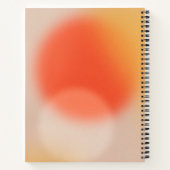 Abstrakter Retro-Gradient Orange-Individuelle Name Notizblock (Rückseite)