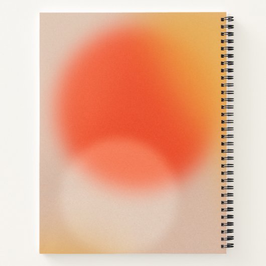 Abstrakter Retro-Gradient Orange-Individuelle Name Notizblock (Rückseite)