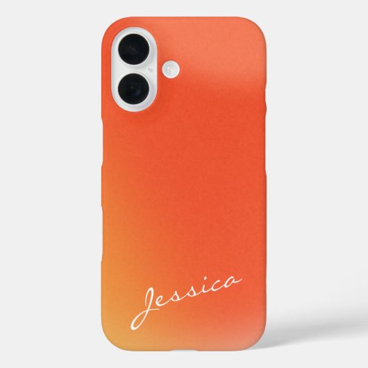 Abstrakter Retro-Gradient Orange Personalisierter  Case-Mate iPhone Hülle (Rückseite)