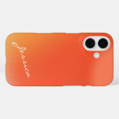 Abstrakter Retro-Gradient Orange Personalisierter  Case-Mate iPhone Hülle (Rückseite (Horizontal))