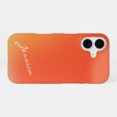Abstrakter Retro-Gradient Orange Personalisierter iPhone 16 Hülle (Rückseite (Horizontal))
