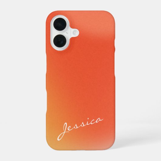 Abstrakter Retro-Gradient Orange Personalisierter iPhone 16 Hülle (Rückseite)