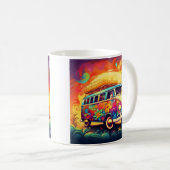 abstrakter Retro-Hippie-van Kaffeetasse (VorderseiteRechts)