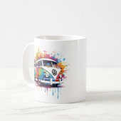 abstrakter Retro-Hippie-van Kaffeetasse (Vorderseite Links)