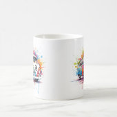 abstrakter Retro-Hippie-van Kaffeetasse (Mittel)