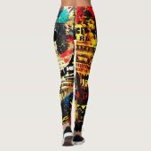 abstrakter Retro-Stil Leggings (Rückseite)