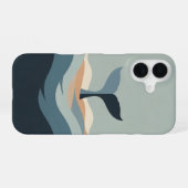Abstrakter Retro-Wal-Schwanz iPhone 16 Hülle (Rückseite (Horizontal))