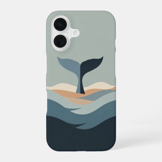Abstrakter Retro-Wal-Schwanz iPhone 16 Hülle (Rückseite)