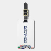 Abstrakter Retro-Zuckerschädel Gepäckanhänger (Vorderseite vertikal)