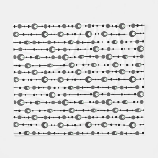 Abstrakter Retrodesign-Deko Fleecedecke (Vorderseite (Horizontal))