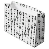 Abstrakter Retrodesign-Deko Große Geschenktüte (Rückseite Schrägansicht)